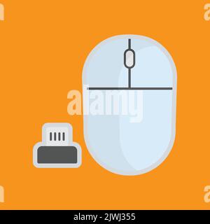 computer mouse icon. Icon related to electronic, technology. Flat icon style. Suitable for stickers and prints. Simple design editable Stock Vector