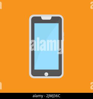 Mobile phone icon. Icon related to electronic, technology. Flat icon style. Suitable for stickers and prints. Simple design editable Stock Vector