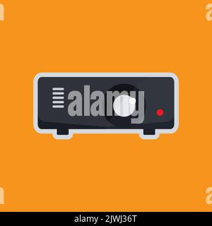Projector icon. Icon related to electronic, technology. Flat icon style. Suitable for stickers and prints. Simple design editable Stock Vector