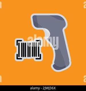 Scanner icon. Icon related to electronic, technology. Flat icon style. Suitable for stickers and prints. Simple design editable Stock Vector