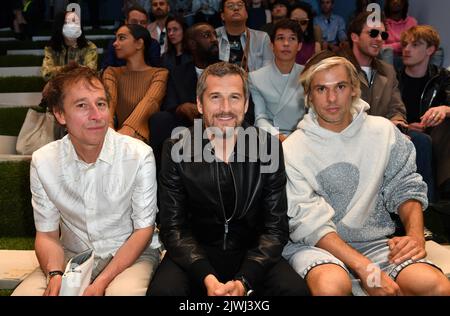 Dior Fashion week: David Beckham, Cruz Beckham,  Naomi Campbell, Jessica Biel, Justin Timberlake, J Balvin, Olivier Rousteing, Orelsan,  Russell Stock Photo