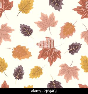Colorful Autumn Seamless Pattern Vector and illustration Stock Vector
