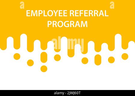 Employee referral program yellow mustard rounded lines halftone transition with copy space for text for business, marketing, flyers, banners, presenta Stock Vector