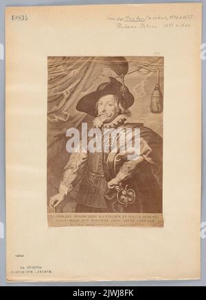 Photograph of print: Jacob van der Heyden (1573–1645) from painting by Peter Paul Rubens (1577-1640), Władysław IV Vasa, 1624. unknown, photographer Stock Photo