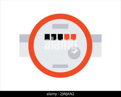 Electric Meter or Counter Sign as Energy and Power Consumption Accounting.  Vector illustration Stock Vector