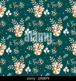 pattern with delicate bouquets Stock Vector