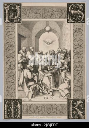 Dudrak, Andrzej Jan (1835-1873), Descent of the Holy Spirit upon the Apostles; excerpt from a magazine. Dudrak, Andrzej Jan (1835-1873), graphic artist, Tygodnik Ilustrowany (Warszawa ; czasopismo ; 1859-1939), publisher Stock Photo