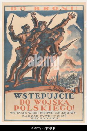 World War I Polish army recruitment poster Casimir Pulaski and Thaddeus ...