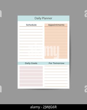 September Monthly Goals. Vector Template for Agenda, Planner and Other ...