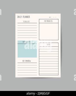 daily plans with feminism designs. Vector graphic illustration. Stock Vector