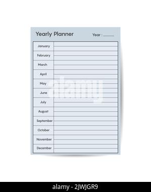 yearly planner template minimalist planners Business organizer page ...
