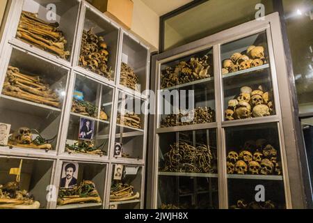 ADDIS ABABA, ETHIOPIA - APRIL 4, 2019: Exhibits in the Red Terror Martyrs Memorial Museum in Addis Ababa, Ethiopia Stock Photo
