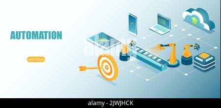 Innovation technology and process automation concept Stock Vector