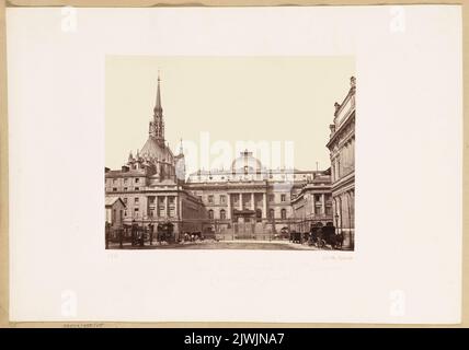 View of the Palace of Justice and Saint Chapelle in Paris. Quinet, Achille (1831-1900), photographer Stock Photo