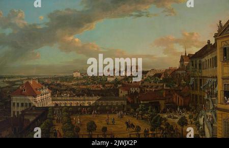 View of Warsaw from the Terrace of the Royal Castle. Bellotto, Bernardo (1722-1780), painter Stock Photo