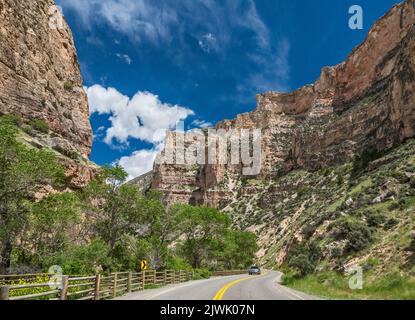 Bighorn Scenic Byway, (Highway US-14), Shell Canyon, Bighorn Mountains, Bighorn National Forest, Wyoming, USA Stock Photo