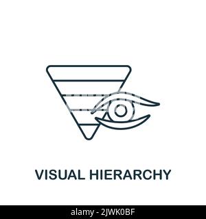 Visual Hierarchy icon. Monochrome simple Web Design icon for templates, web design and infographics Stock Vector