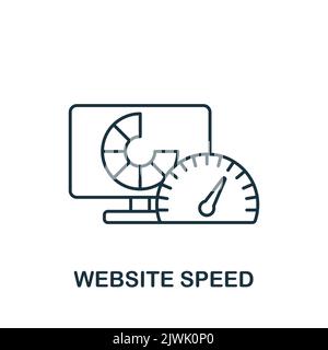 Website Speed icon. Monochrome simple Web Design icon for templates, web design and infographics Stock Vector