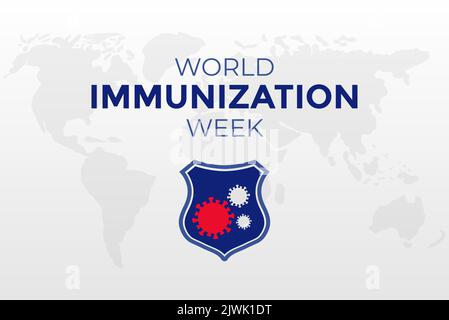 World Immunization Week Illustration Background Design Stock Vector