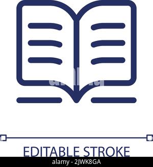 Public library pixel perfect linear ui icon Stock Vector