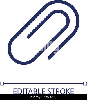 Paperclip pixel perfect linear ui icon Stock Vector