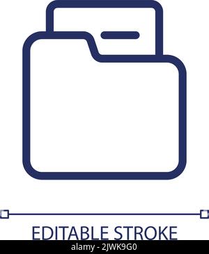 Folder pixel perfect linear ui icon Stock Vector