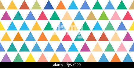 Geometric background of triangles. Vector illustration seamless of multicolored triangles. Stock Vector