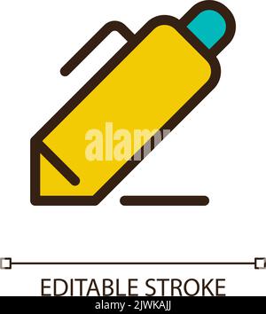 Note-taking pixel perfect RGB color ui icon Stock Vector