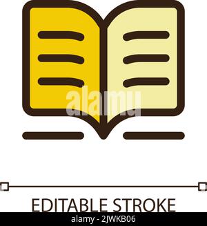 Public library pixel perfect RGB color ui icon Stock Vector