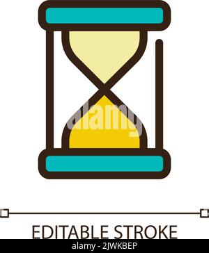 Hourglass pixel perfect RGB color ui icon Stock Vector