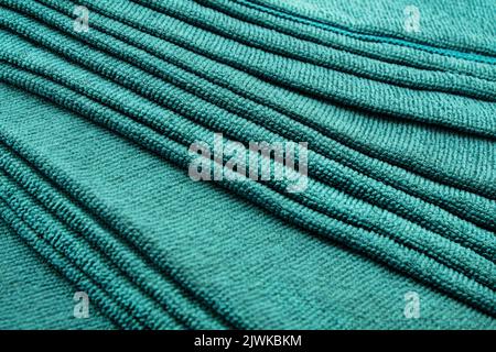 Set Microfiber clothes close up Stock Photo