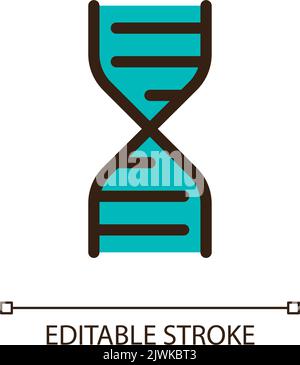 DNA structure pixel perfect RGB color ui icon Stock Vector