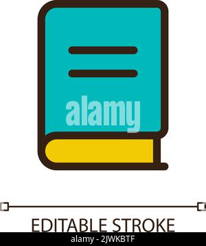 Closed book pixel perfect RGB color ui icon Stock Vector