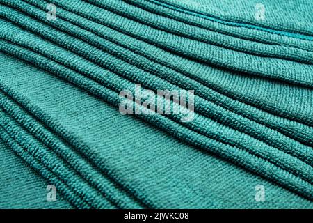Set Microfiber clothes close up Stock Photo