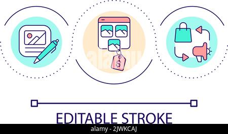 Promotional campaign loop concept icon Stock Vector