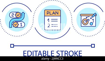 Build business plan loop concept icon Stock Vector