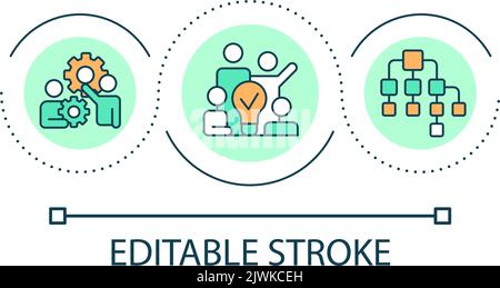 Build productive team loop concept icon Stock Vector