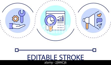 Promotional campaign data loop concept icon Stock Vector