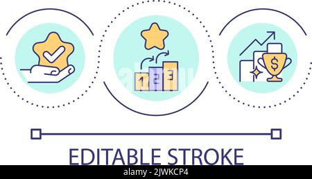 Development and achievement loop concept icon Stock Vector