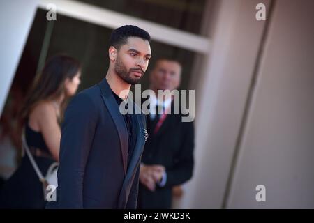 Venice, Italy. 05th Sep, 2022. VENICE, ITALY - SEPTEMBER 05: Jean-Regé Page attends 'The Banshees Of Inisherin' red carpet at the 79th Venice International Film Festival on September 05, 2022 in Venice, Italy. Credit: dpa/Alamy Live News Stock Photo