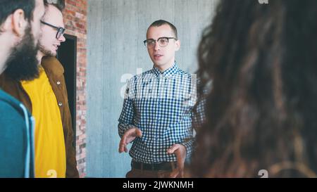 millennials business leader effective teamwork Stock Photo