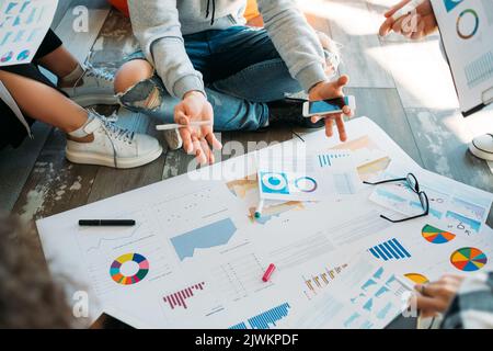 business team meeting strategy millennials diverse Stock Photo