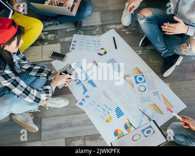 millennials marketing strategy infographic revenue Stock Photo