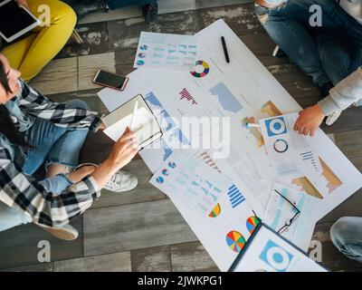 millennials business relaxed working atmosphere Stock Photo