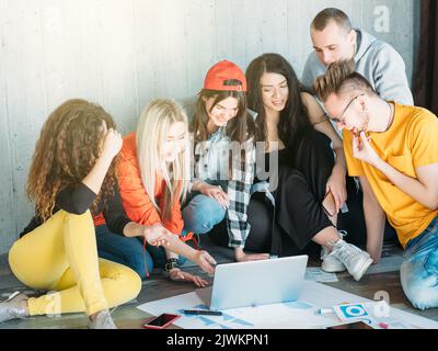 business team meeting strategy millennials diverse Stock Photo