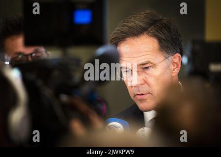 2022-09-06 14:37:44 THE HAGUE - Prime Minister Mark Rutte during the weekly question time in the House of Representatives. ANP JEROEN JUMELET netherlands out - belgium out