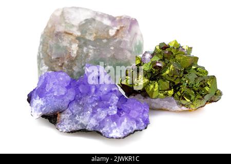 rock crystals isolated on white background Stock Photo