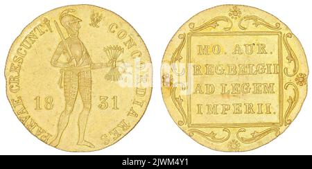 Ducat of the November Uprising. Rząd Narodowy, Gronau, Karol (1783-1834), mint manager Stock Photo