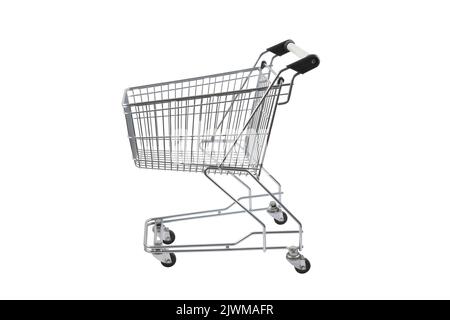 Shopping cart isolated on white background with clipping path Stock Photo