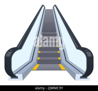 Moving staircase - modern flat design style single isolated object Stock Vector